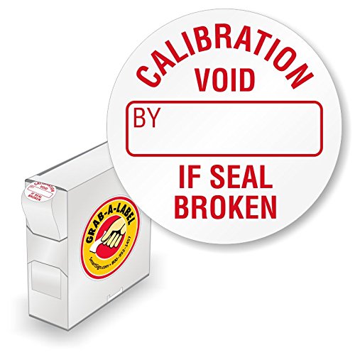 SmartSign "Calibration Void If Seal Broken" Pack of 250 Tamper