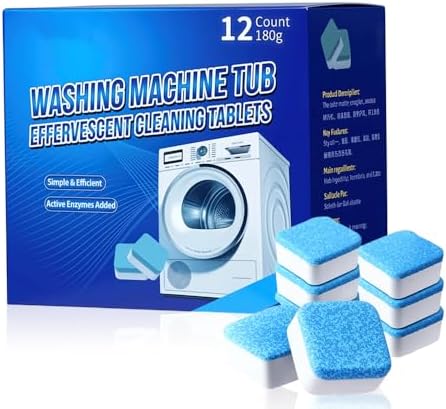 Washing Machine Cleaner Tablets 12Pack, 12-Month Supply Deep Wash...