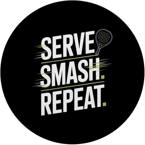 Miniatura 3 de Serve Smash Repeat Padel Player Racket Court PopSockets Adhesive PopGrip