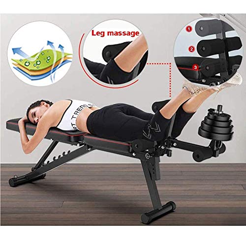 HBBY Opvouwbare halterbank met beenverlenging, krachttraining, verstelbare trainingsbanken voor full body workout, 499,6 kg capaciteit - Image 7