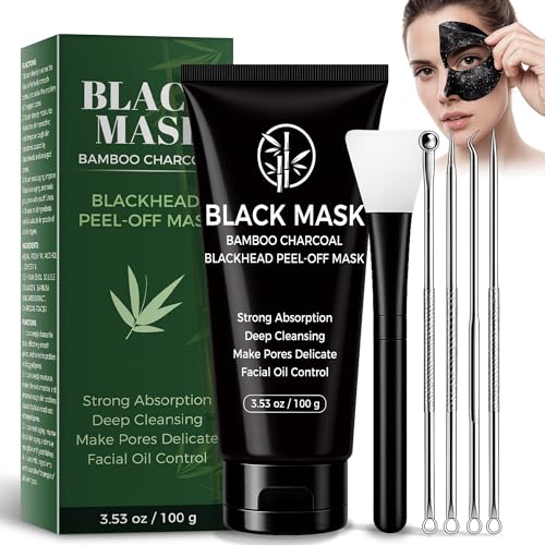 Blackhead Remover with Activated Charcoal Deep Cleansing Black Head Remover for Face Blackhead Peel Off Face to Remove Blackheads & Acne Suitable for Men Women and All Skin Types