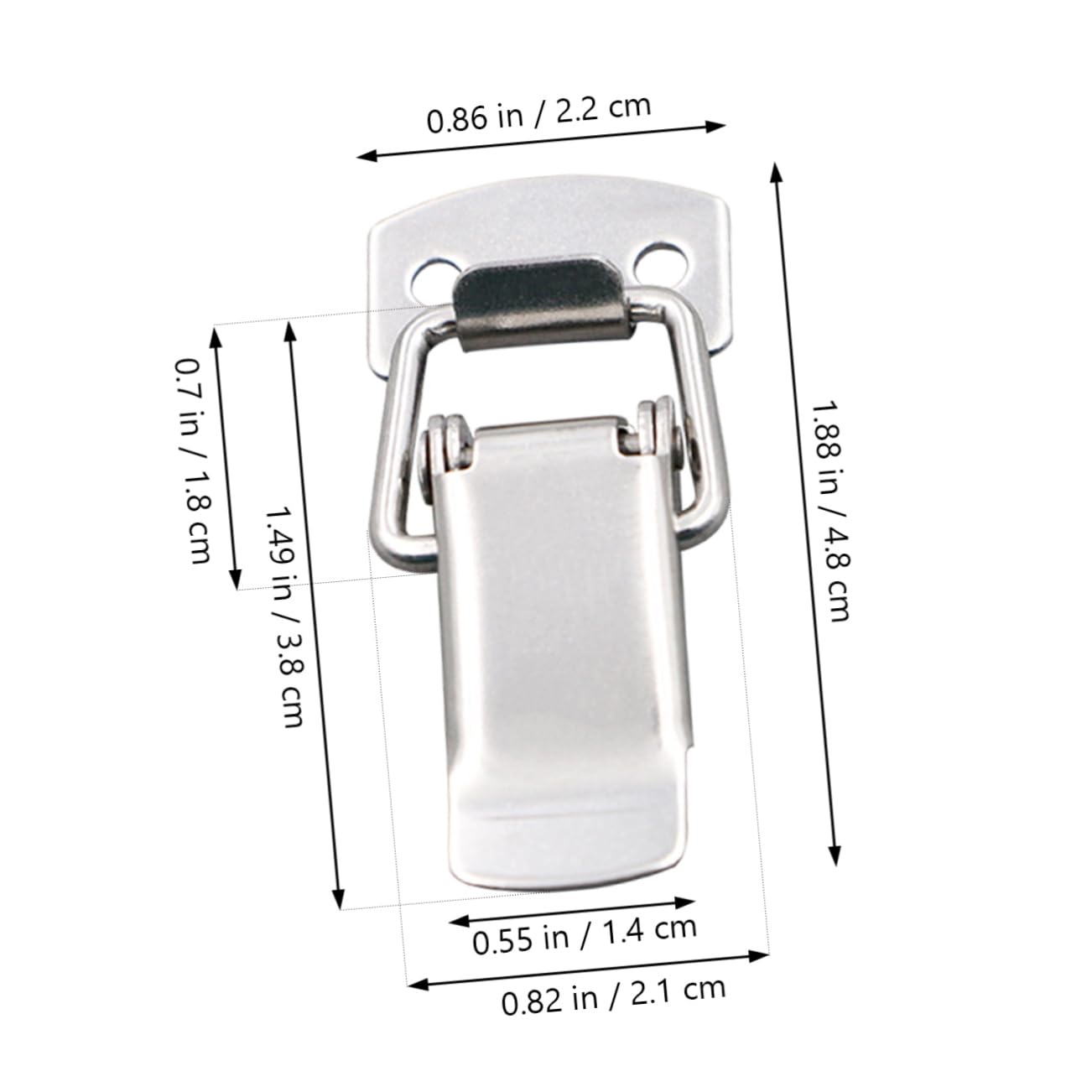 OSALADI 10pcs Box Stainless Steel Lock Latches Hardware Spring Loaded Spring Catch Spring Cabinet Catch Toggle Stainless Case Chest Clamp Toggle Catch Hasp Toggle Clamp Toggle Hasp Silver