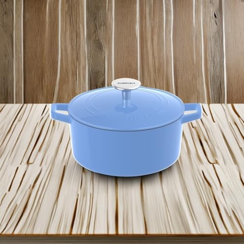 Image of Cuisinart Chef's Classic Enameled Cast Iron 5-Quart Round Covered Casserole, Blue