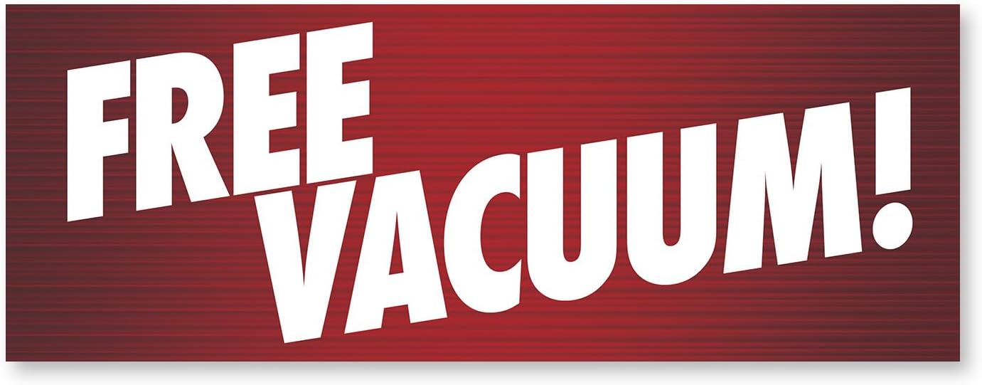Free Vacuum | 48" X 120" Banner | Outdoor Vinyl Sign With Grommets | Car Wash Vac Automaric Detailing Detailer Detail | Made in The USA
