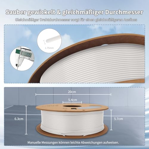 Image of 3DHoJor 3D Printing Filament Basic PLA Filament Bundle 1.75mm Cardboard Spool Dimensional Accuracy + /- 0.03 mm Fit Most 3D FDM Printer 1KG*2 spools-Black+White
