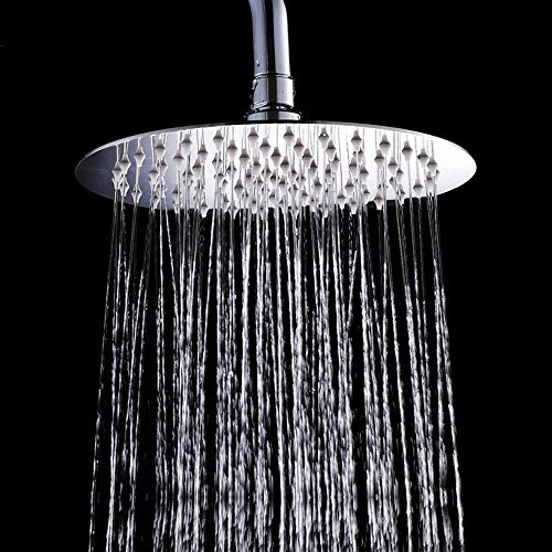 KUNGYO Tête de Douche Acier Inoxydable 304 Pommeau de Douche Economie d'Eau et Haute Pression pour Salle de Bain (20cm Rond)