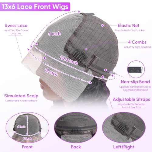 Image of Deep Wave Lace Front Wigs 200 Density 13x6 Human Hair Wig 32 Inch
