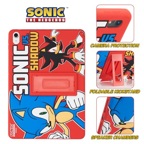 Image of Sonic Kids iPad Case - 10.9 Inch Case for iPad 10th Generation (2022) & A16 11th Generation 11 inch (2025) - Tablet Cover with Stand, Shockproof Silicone Protector