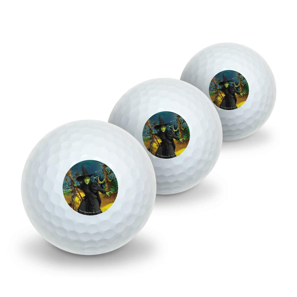 GRAPHICS & MORE Wizard of Oz Wicked Witch Character Novelty Golf Balls 3 Pack