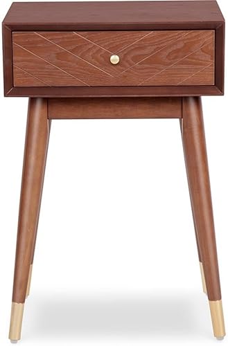 Miniatura 7 de Pemberly Row Sutton Mid-Century - Mesa auxiliar moderna color marrón nogal