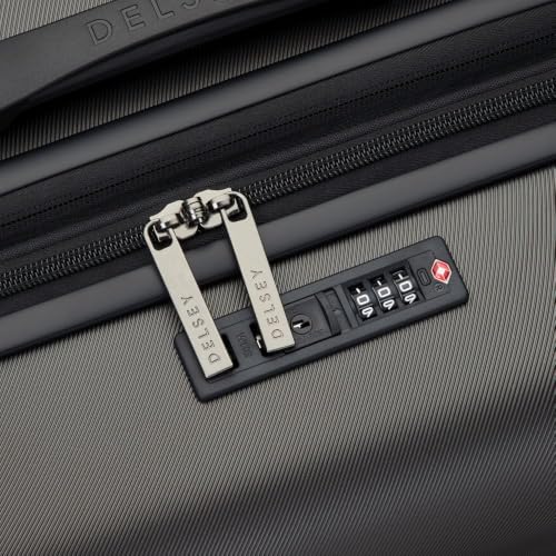 DELSEY Paris Air Armour Reisekoffer, Hartschale, ausziehbar, Schwarz , 3er-Set (55 x 35 x 20 cm), Klassisch – Ansicht 3