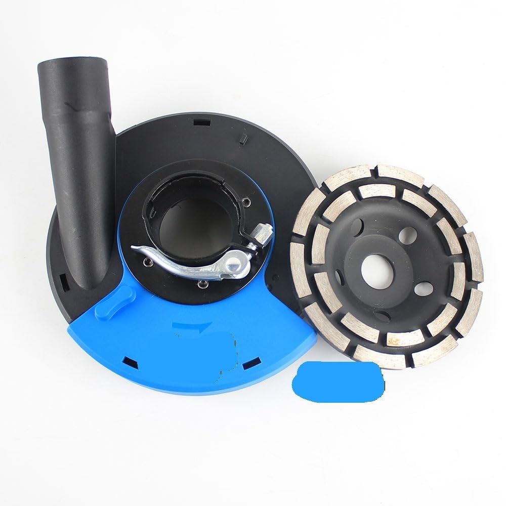 Ewsdsfs Plus 5In Cup Wheel 125/180Mm Angle Grinder Dust Shroud Cover Kit With Concrete Diamond Wheel Universal Surface Grinding Dust Collection Cover(Plus 5In Cup Wheel)