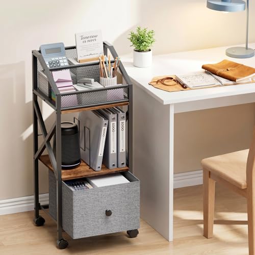 Portin Rolling Vinyl Record Storage Cart, 3 Tier LP Organizer Rack - image 7