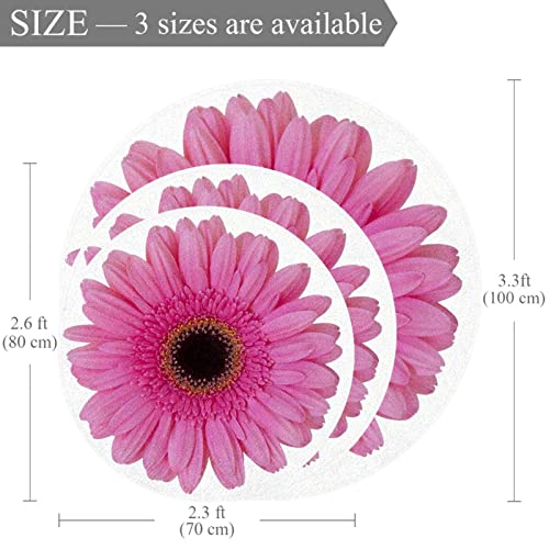 Tapis de jeu rond Marguerite Rose, le cadeau de naissance idéal - 3