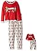 Dollie & Me Girls' Candy Cane Striped "Santa's Sweetie" Snugfit Sleepwear Set