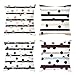 Lieson Funda de almohada decorativa de 4 unidades, 45 x 45 cm, diseño de lunares a rayas, color blanco, negro, rosa