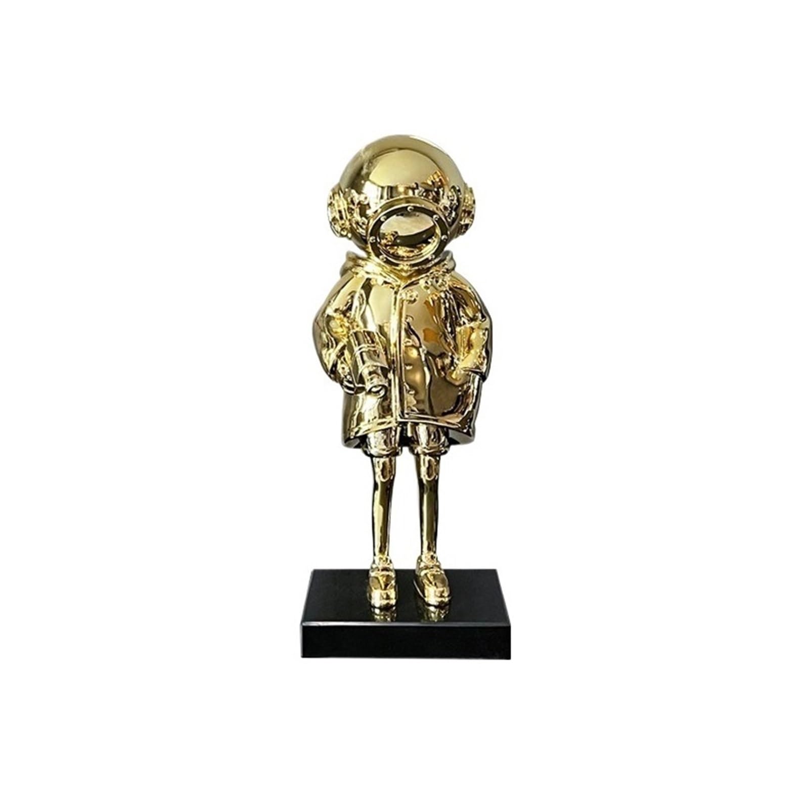 Zhaoj24-05 Art Sculptures Modern Minimalist Luxury Abstract Figure Sculpture Resin Art Piece for Living Room,Study(Gold)