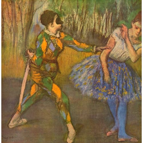 Harlequin et Columbine par Degas grand poster ARTICULOZY papier de qualité