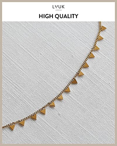 LUUK LIFESTYLE Stainless steel bracelet with pendant and HAPPINESS card, filigree and minimalist women's jewelry, unique gift idea, lucky charm, adjustable length, 8”, gold, silver and rosegold4