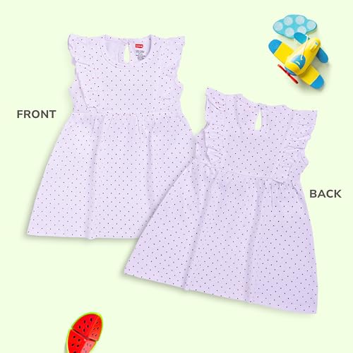 Image of LuvLap Baby Girl 100% Cotton Sleevless Girls Frock Pack of 3