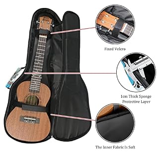 Housse de transport rétro pour ukulélé ténor soprano de 58,4 cm d’épaisseur 10 mm avec sangles rembourrées réglables - Les Beatles, Paul McCartney, John Lennon, RIngo Starr, George Harrison Housse de transport rétro pour ukulélé ténor soprano de 58,4 cm d'épaisseur 10 mm avec sangles rembourrées réglables – Image 2