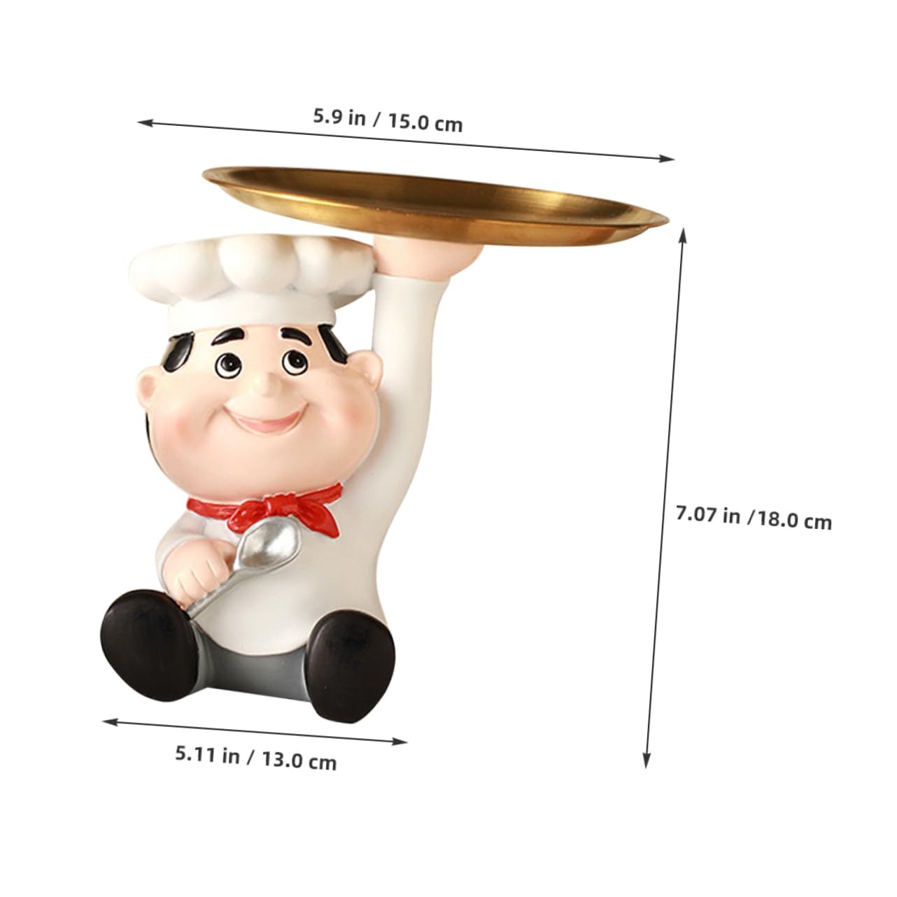 OUNONA Portaoggetti a Forma di Chef in Resina Bianca per Cucina, Decorazione per Casa, Utenza per Borse e Trucchi