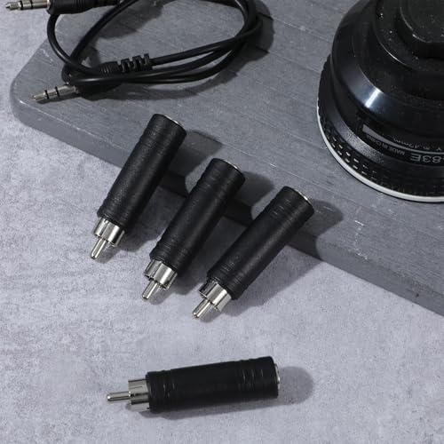 Adaptador 6.35mm a RCA Pack x4 miniatura 6