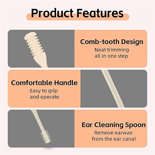 Miniatura 3 de Cortador de pelo nasal 2 en 1 para mujeres y hombres, herramienta de eliminación de nariz giratoria de 360, cuchillo de doble cara para la nariz,