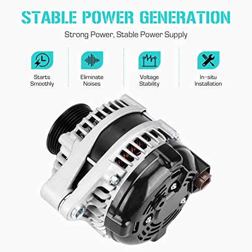 Image of New Alternator Fit for Honda 3.5 3.5L Pilot 2012 2013 2014 2015, Fit for Odyssey 2011 2012 2013, Fit for Ridgeline 2012 2013 2014, 104210-1240, 9764219-124, 31100-RV0-A01, CSJ24, 11573, 290-5582