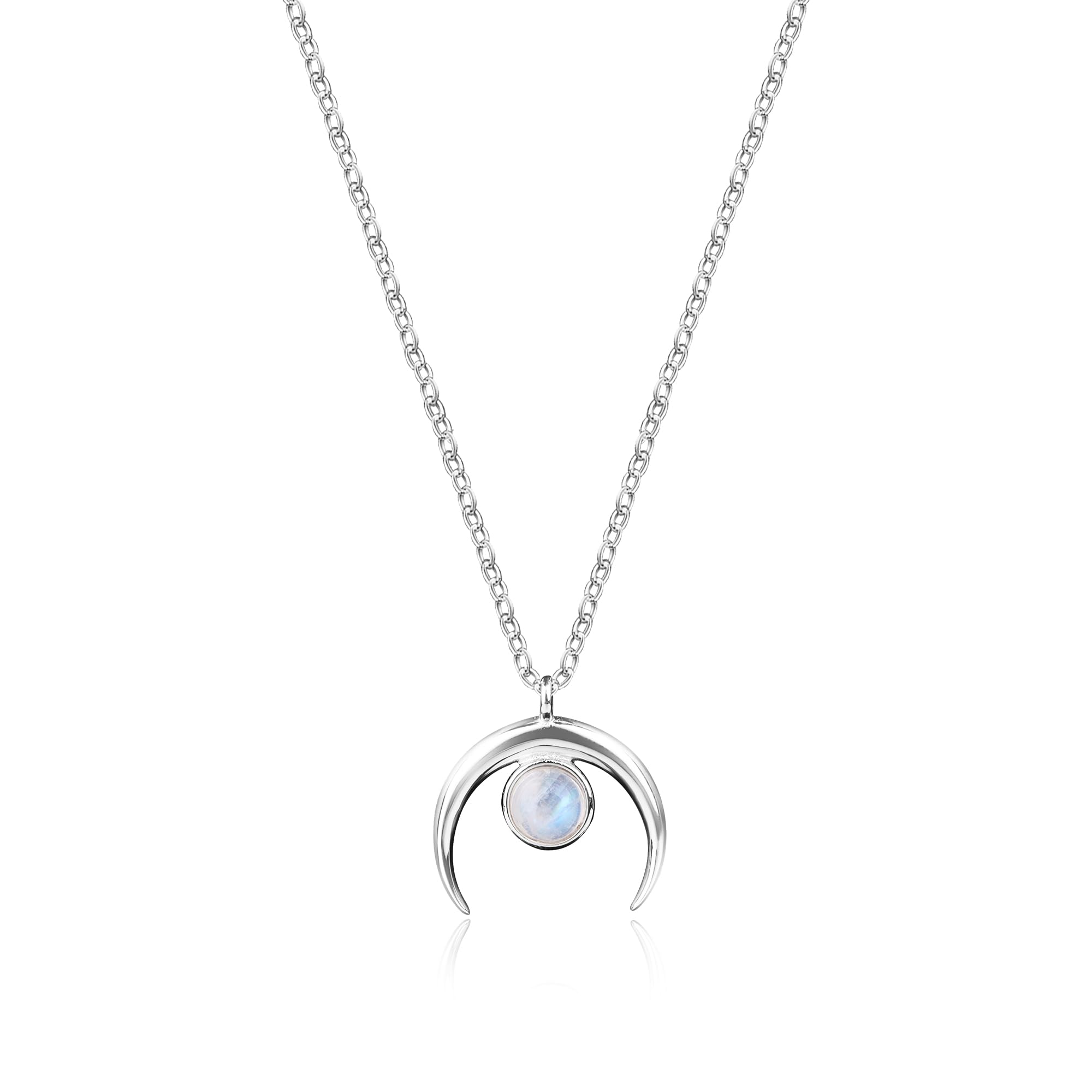 GAVUWomen's Necklace with Crystal Moon Pendant