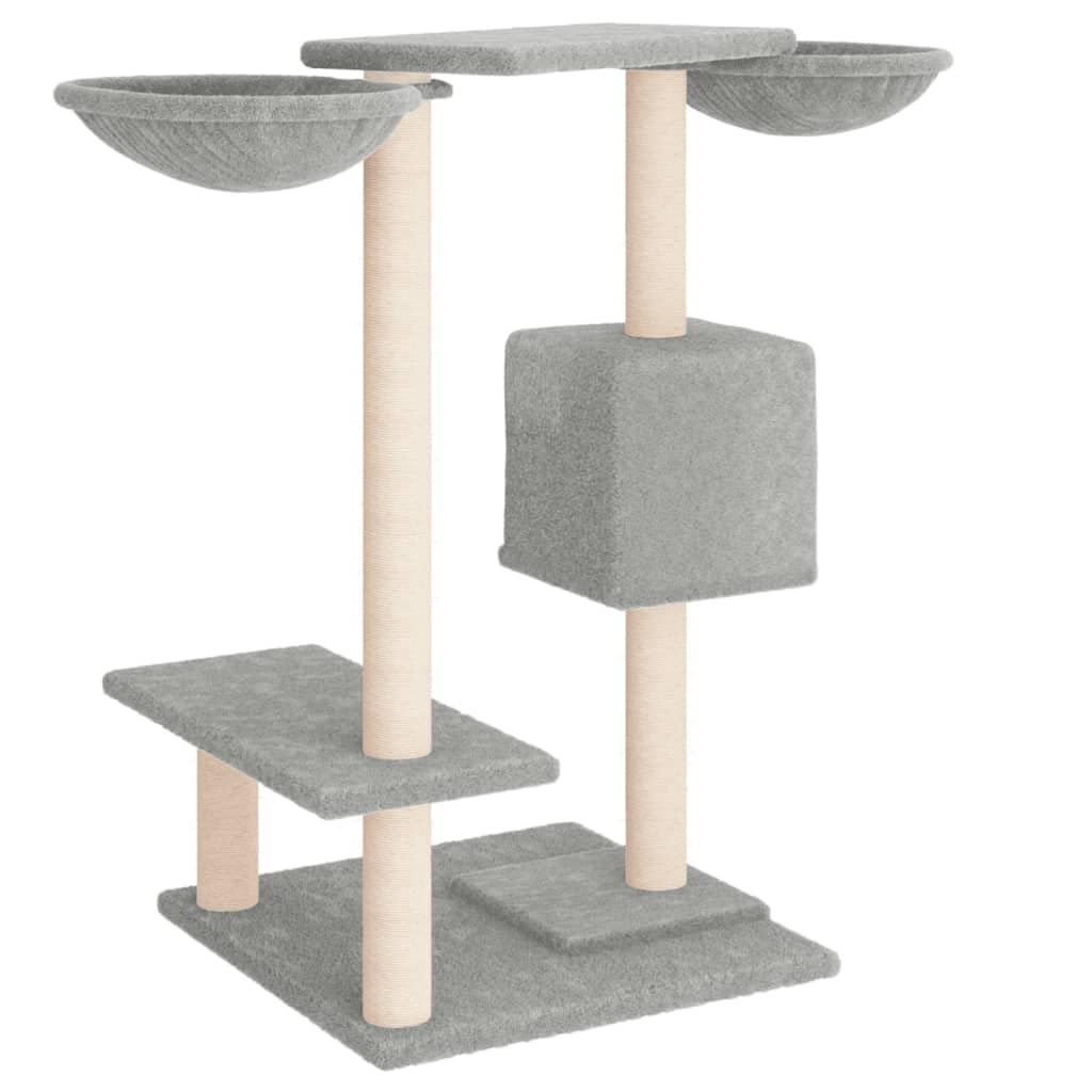Rascador para Gatos con Postes Gris Claro 82 cm, CIADAZ Rascador Gato, Arbol Rascador para Gatos, Gatos Accesorios, Torre Gatos, Arranhador para Gatos, Casa para Gatos