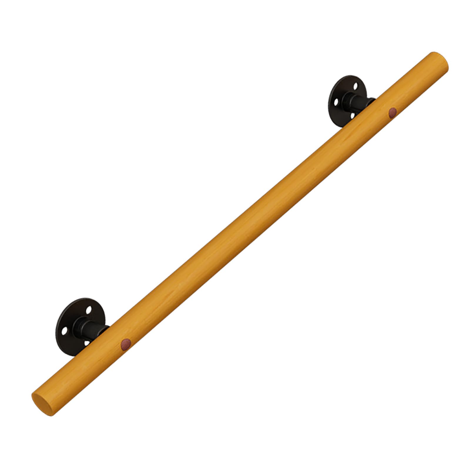 LWJSOCP Nonslip Wooden Stair Banister Rail for Elderly & KidsClassic Indoor/Outdoor WallMounted Safety Spindles with FittingsDurable Stair Handrail Solution