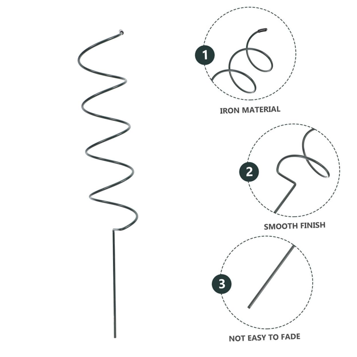 POPETPOP 8 Pezzi di Tutori per Piante da Giardino Bastoncini A Spirale per Rampicanti Robusto Traliccio per Peonie Facile Installazione Decorazione per Vasi di Fiori