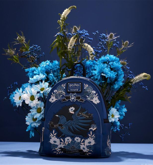 Loungefly Harry Potter Ravenclaw House Floral Tattoo Mini Backpack