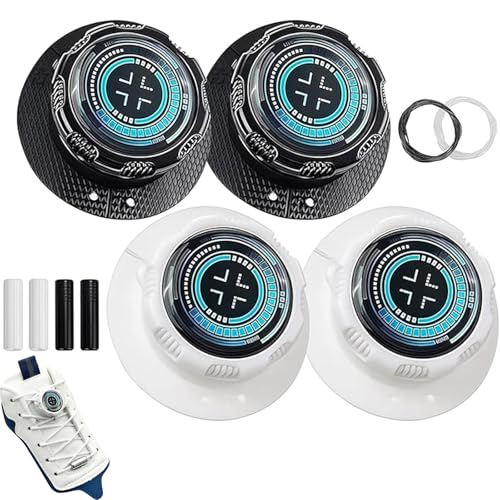 RhiVrillion 4 Pièces Lacets Autobloquants Adultes Enfants - Lacet Elastique Système de Boucle Rotative Sans Nœud pour Chaussures de Sport et de Travail