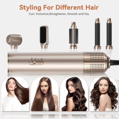 Image of Blow Dryer Brush, 5 in 1 Negative Ion Hair Dryer Brush Set