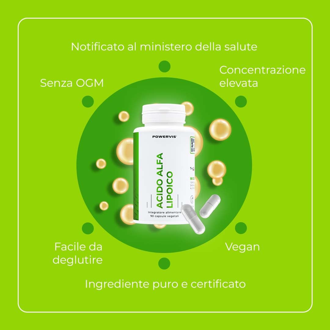 Acido Alfa Lipoico Certificato ThioActive® - 600mg - 90 capsule (scorta di 3 mesi) - Dosaggio elevato - Vegan
