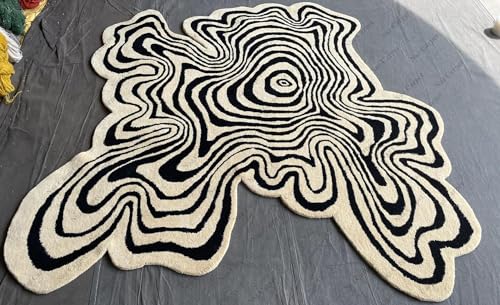 Tapete Redondo Artesanal de Lana 182x182 cm Multicolor