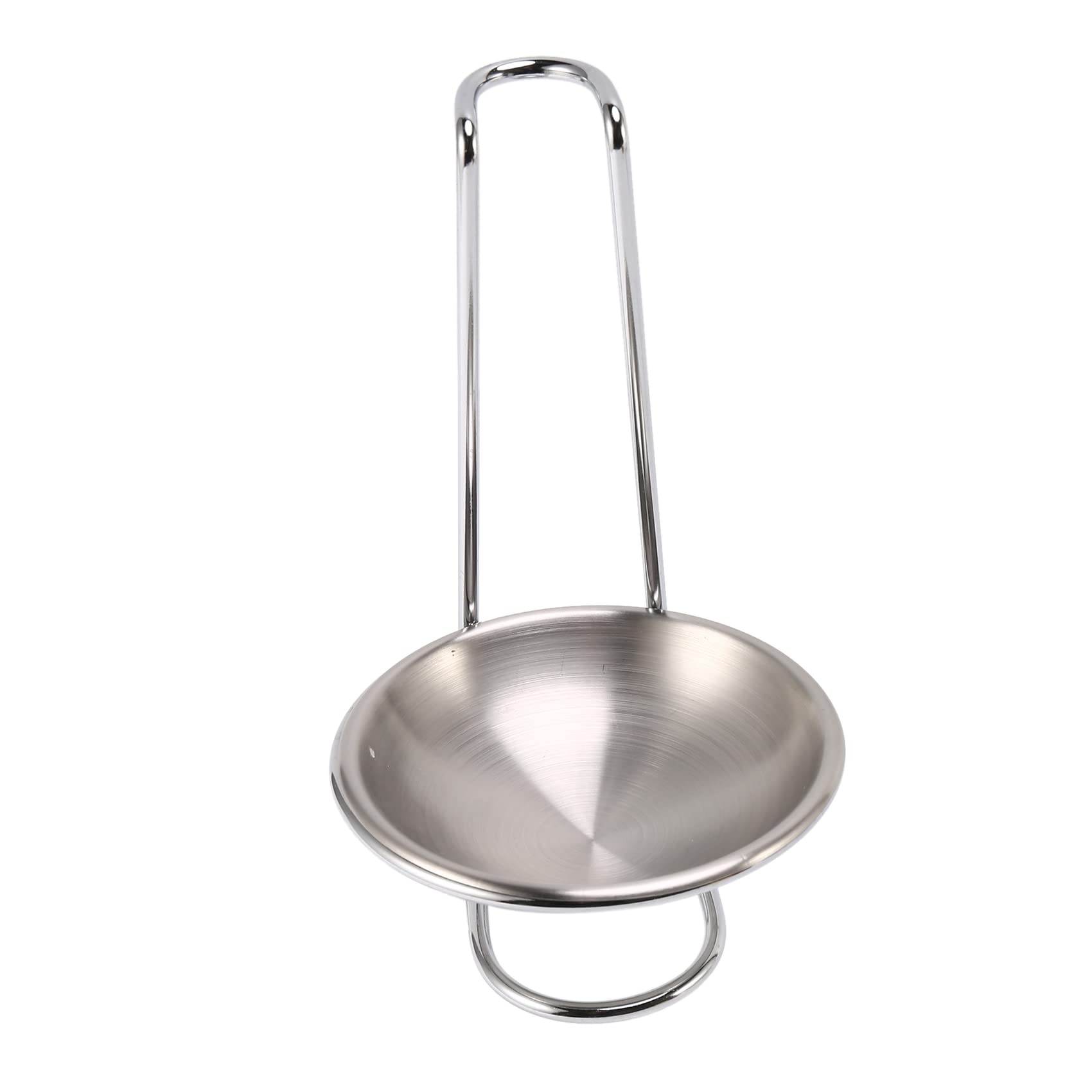 Herklotzn Silver Stainless Steel Spoon Rest Holder,Long Handle Vertical Saving Soup Ladles Holders Ladle Rest Soup Ladle Holder