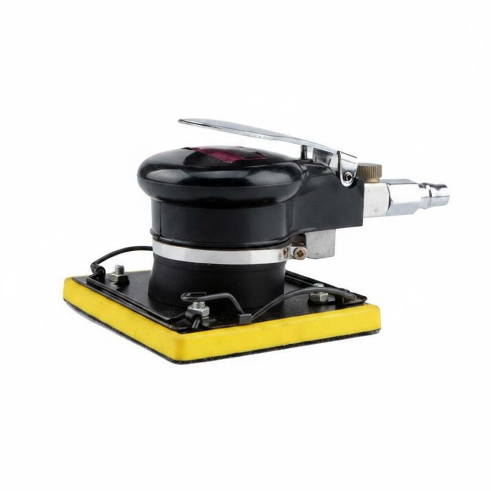 Lijadora Neumática Pulidora Amoladora Herramienta Soporte para Esquinas y Superficies con Control Preciso y 90 Psi , Cuadrado 110mm 100mm Con Base De Gancho Y Bucle