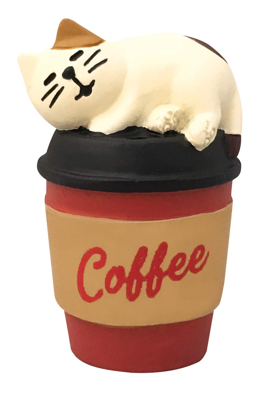 Decole Concombre ZCB-4338 Warm Coffee Cat, 1.1 x 1.0 x 1.7 inches (2.8 x 2.6 x 4.4 cm)