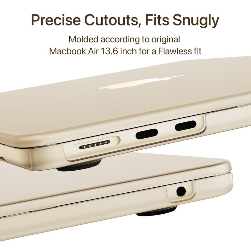 Image of Soonjet for MacBook Air 13 Inch Case M5-M2 2026-2022, Hard Shell Cover