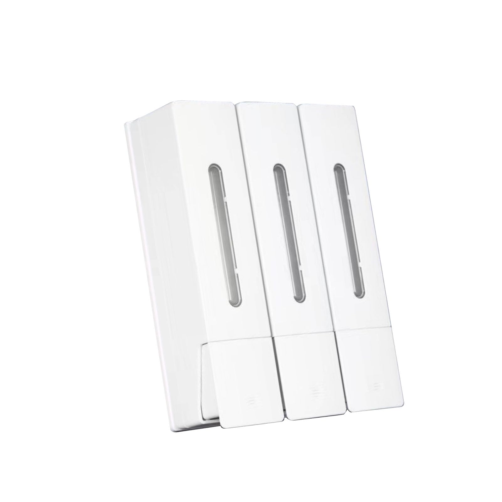 Dispenser per balsamo shampoo a parete Dispenser per sapone per doccia a 3 camere da 1200 ml Tripla testa per bagno (Tripla testa bianca)