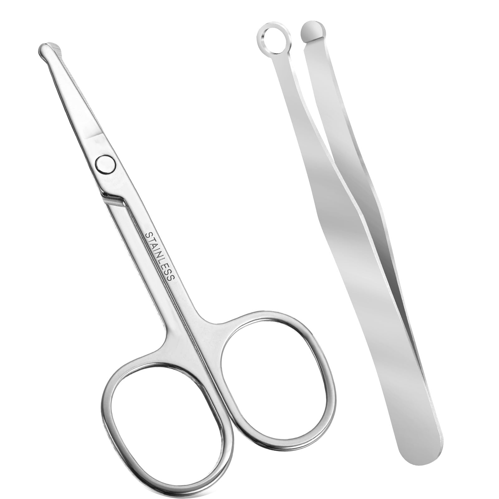Nose Hair Trimmer and Small Scissors with Round Tip Design Will Not Hurt The Nasal Cavity Curved and