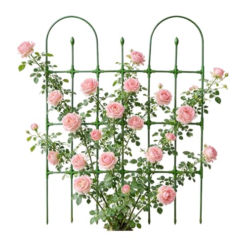 Enrejado para plantas, panel ajustable de 90 x 120 cm, soporte de jardín al aire libre para plantas trepadoras, marco resistente para rosas, pepinos, verduras, flores, tomate, uva, frijoles, frutas