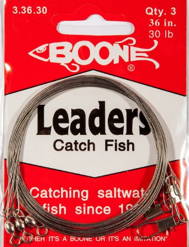 Boone Bright Ss 36-Inch Leader (Pack Of 3), 30-Pound #TOP1