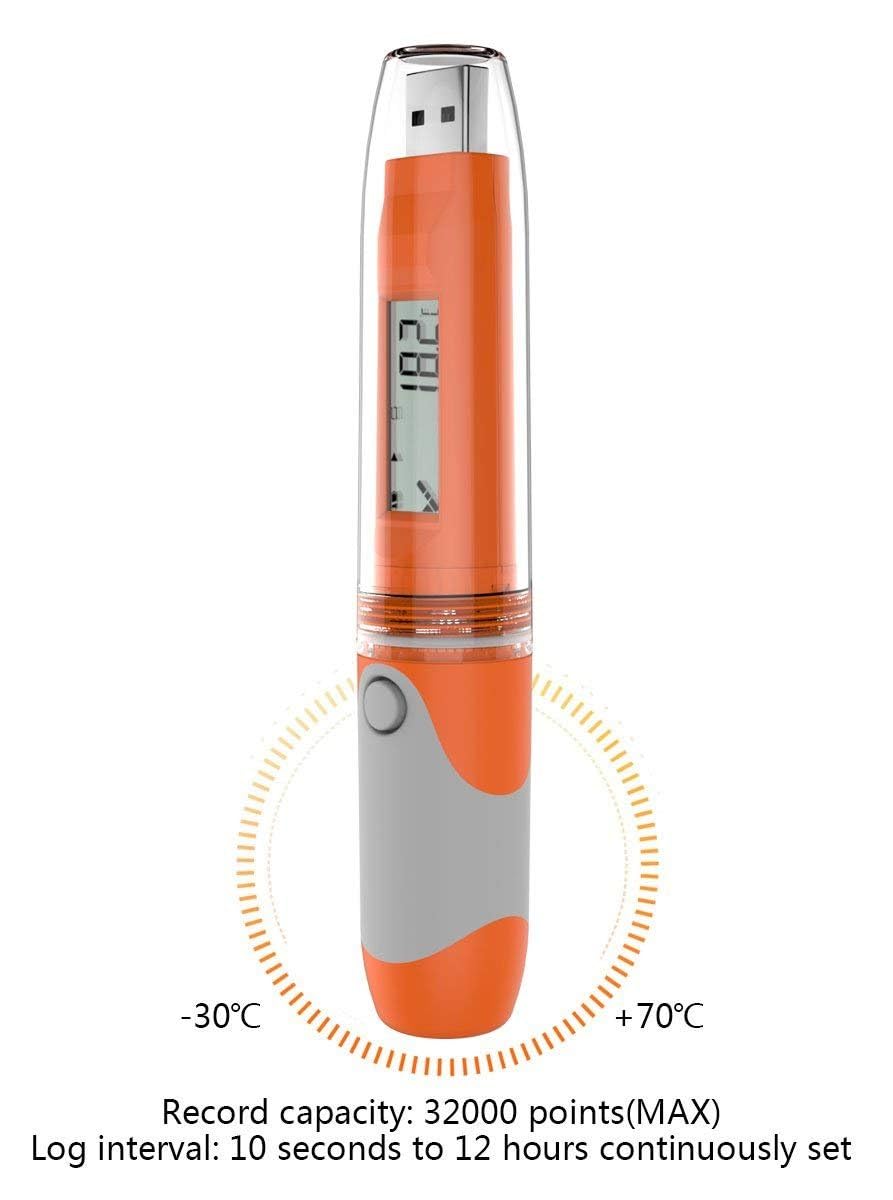 (Pack of 1) Multi Use Temperature & Humidity Data Logger (Range: -30℃ to 70℃) for Thermal Mapping Area Mapping Pharmaceuticals,Vaccine Storage and Laboratories | Model: Elitech RC-51H