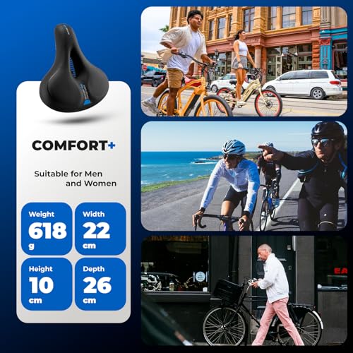 ROCKBROS Fahrradsattel Bequem Gelsattel Herren Damen Ergonomischer Breiter Fahrradsitz Weich Memory...