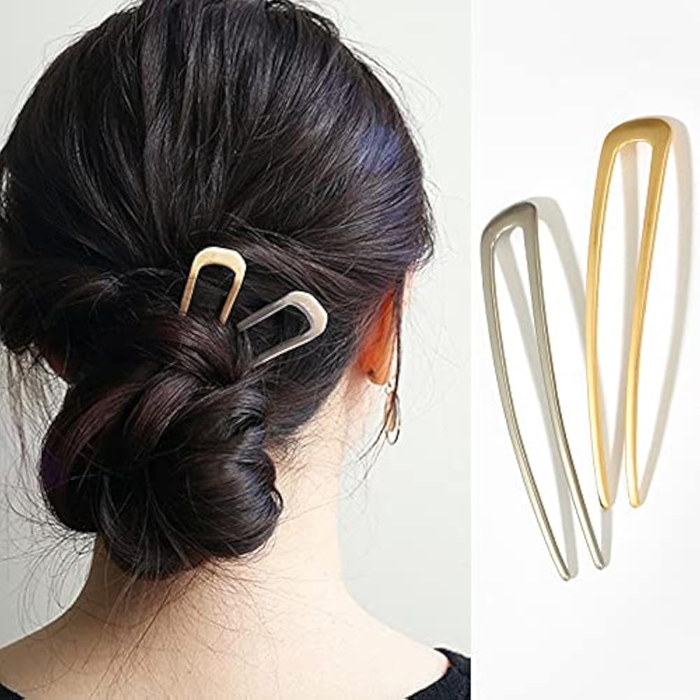 Amazon | [Yavoluy] 簪 U型 かんざし 髪飾り【 4本入】 簪パーツ Uピン