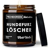 Lustige Duftkerze mit Spruch für Hunde Besitzer & Liebhaber | Handgemacht aus Sojawachs | In Geschenkbox | Valentinstag Geburtstagsgeschenk, Gast Geschenk Hundehalter Dog Lovers |Black Vanilla
